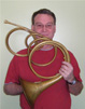 Richard Burdick with his Baroque Horn